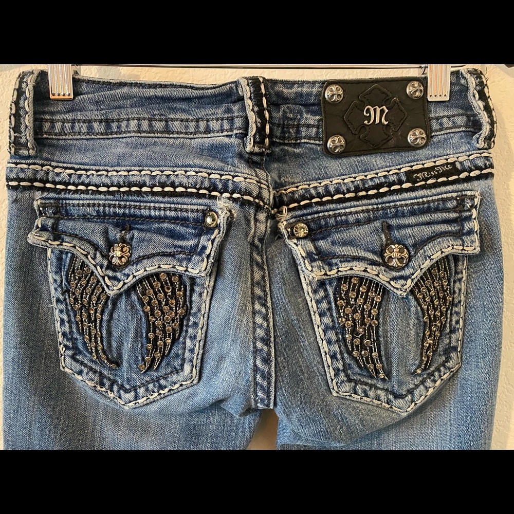 Miss Me Embellished Bling Women’s Boot Cut Jeans Size 27
